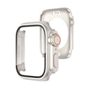Hard PC Case for Apple Watch Series SE3 / SE2 / SE1 /  6 / 5 / 4 40mm Waterproof Cover with Tempered Glass Screen Protector - Starlight Silver - 5