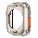 HD PC Case for Apple Watch Series SE3 / SE2 / SE1 /  6 / 5 / 4 44mm Watch Cover Transfer to Apple Ultra 2 with Lower Cover and Tempered Glass  - Titanium Gold - 2