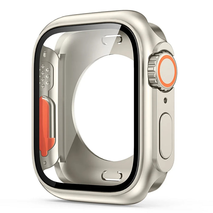 PC Watch Case for Apple Watch Series SE3 / SE2 / SE1 /  6 / 5 / 4 40mm , Full Coverage Protective Cover with Tempered Glass Screen Protector - Starlight - 1