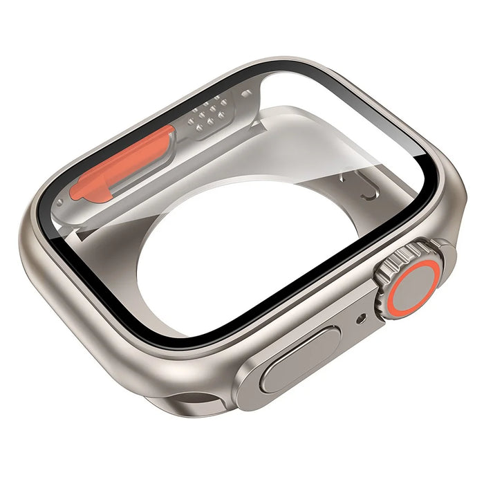 PC Watch Case for Apple Watch Series SE3 / SE2 / SE1 /  6 / 5 / 4 40mm , Full Coverage Protective Cover with Tempered Glass Screen Protector - Starlight - 3