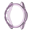 For Garmin Forerunner 265S TPU Watch Case Hollow Anti-scratch Watch Frame - Transparent Purple - 1