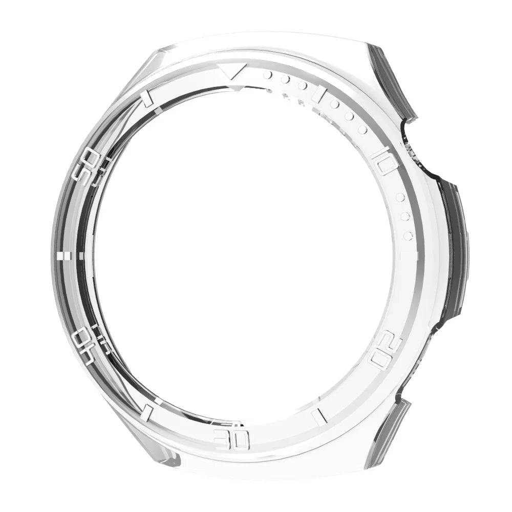 For Huawei Watch 4 Anti-collision Watch Case PC Hollow Protective Frame with Scale - Transparent - 1
