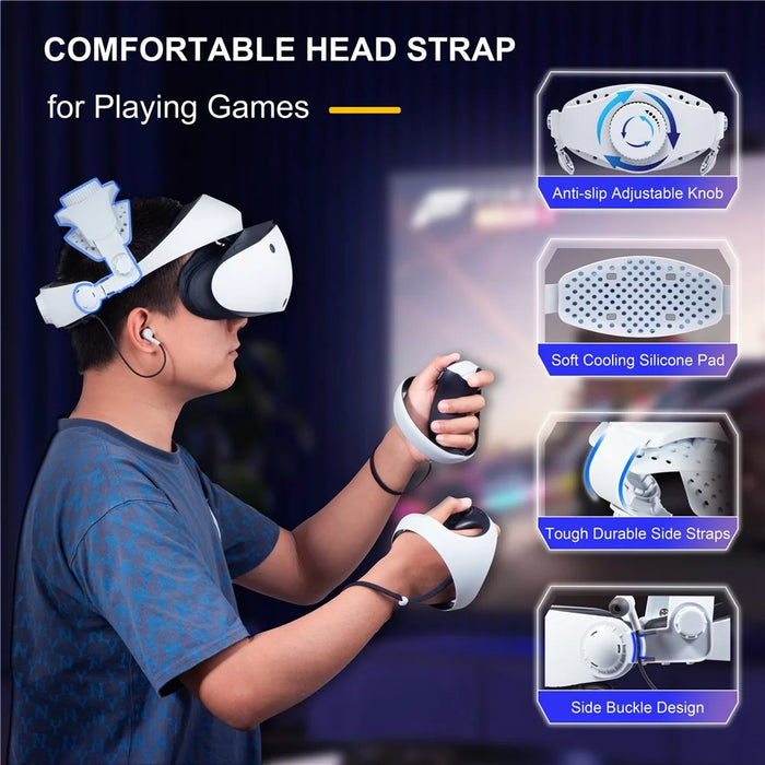 DEVASO Adjustable Head Strap for PS VR2 VR Headset Replacement Headband - 6