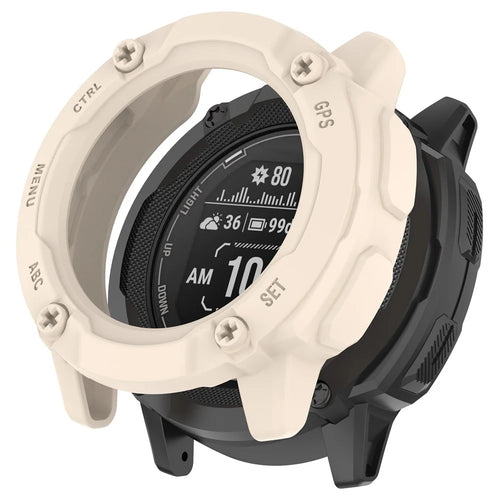 Anti-Fall TPU Hollow Cover for Garmin Instinct 2X Quick Release Sports Watch Case Cover - Starlight - 1