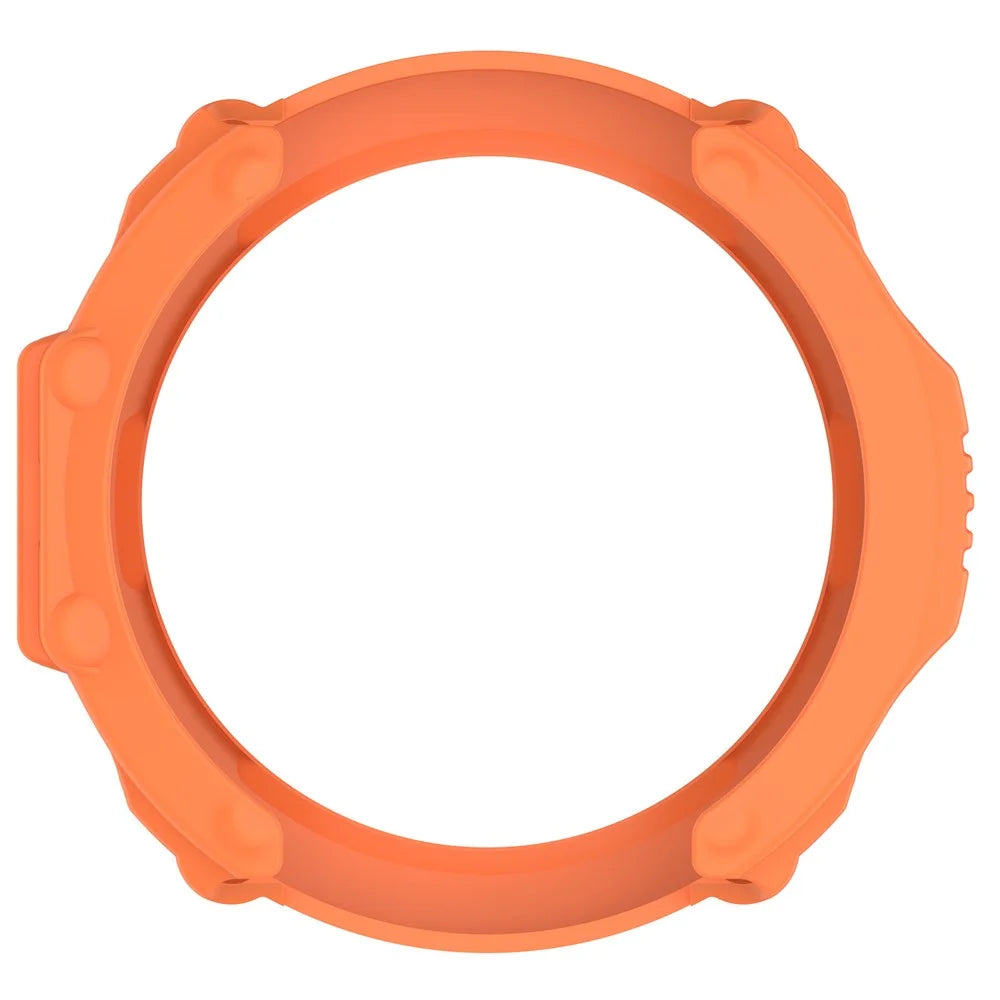Anti-Scratch Watch Housing Case for Amazfit T-Rex Ultra A2142 TPU Cover Quick Release Hollow Case - Ornage - 7