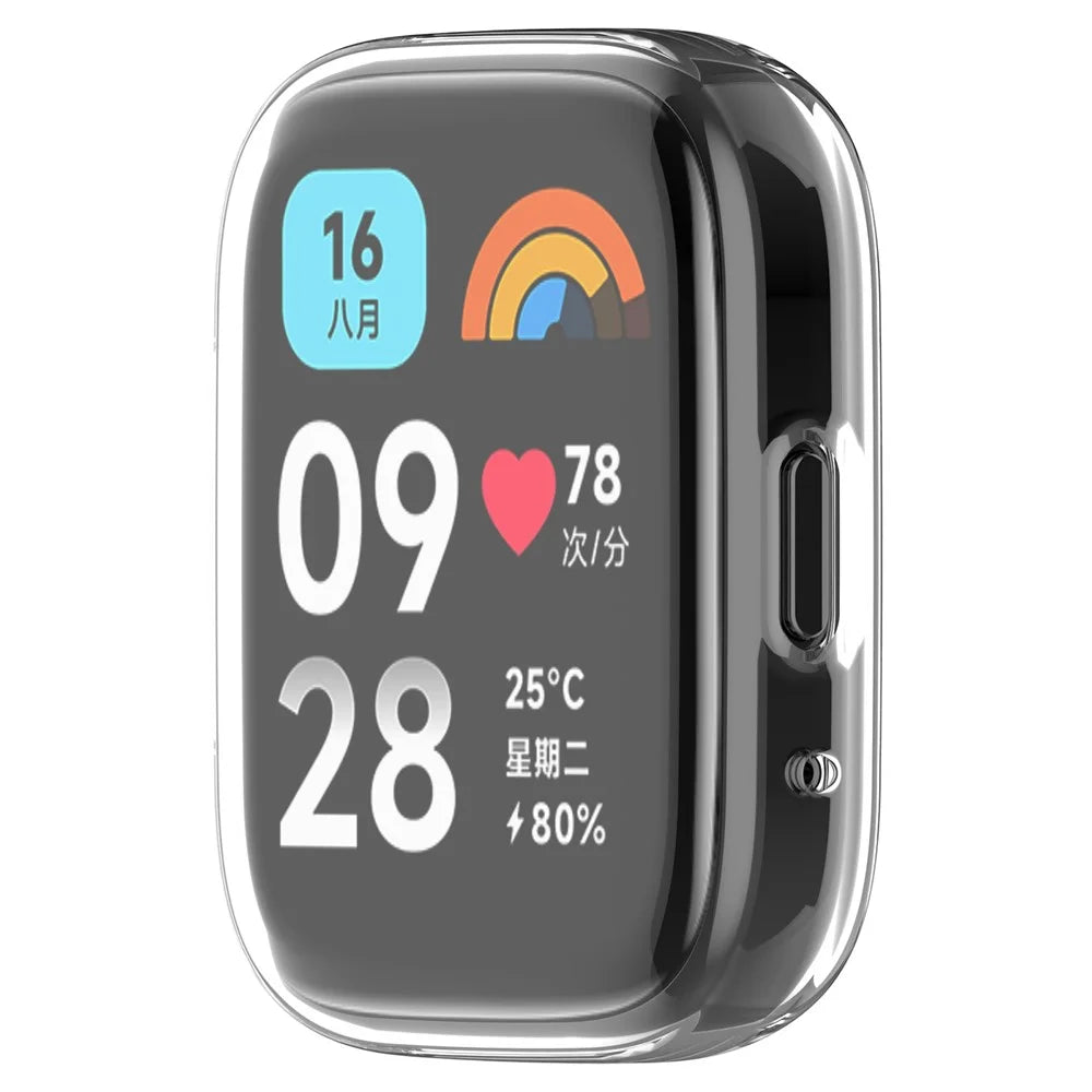 For Xiaomi Redmi Watch 3 Lite / Watch 3 Active TPU Watch Case Anti-fall Electroplated Full Coverage Cover - Transparent - 4