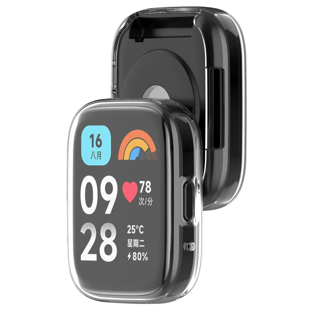 For Xiaomi Redmi Watch 3 Lite / Watch 3 Active TPU Watch Case Anti-fall Electroplated Full Coverage Cover - Transparent - 7