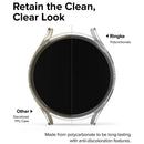For Samsung Galaxy Watch6 Classic 47mm Rubberized PC Watch Case Ultra-Thin Protective Shell Frame - Black - 4