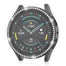 For Samsung Galaxy Watch6 44mm Hard PC Case Cover Rhinestone Decorated Watch Hollow Housing Case - Black - 2