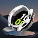 For Samsung Galaxy Watch6 44mm Hard PC Frame Ultra-Thin Rubberized Watch Case Cover - Black - 6