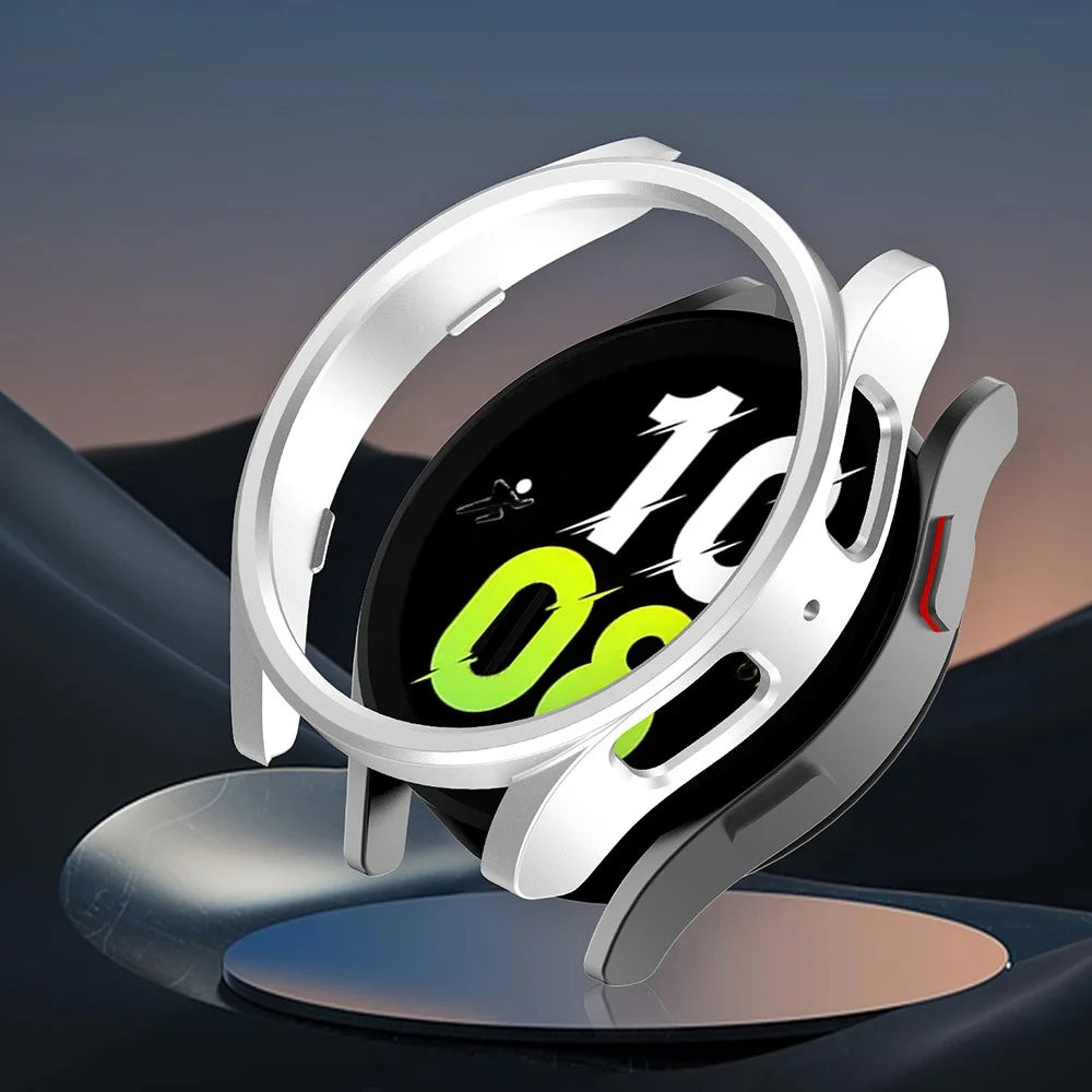 For Samsung Galaxy Watch6 40mm Hard PC Watch Case Rubberized Protective Cover Frame - Black - 6