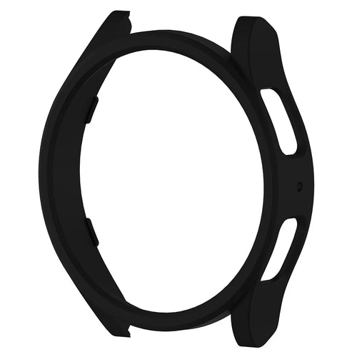 For Samsung Galaxy Watch6 Classic 43mm Protective Cover Frame Hard PC Rubberized Watch Case - Black - 1