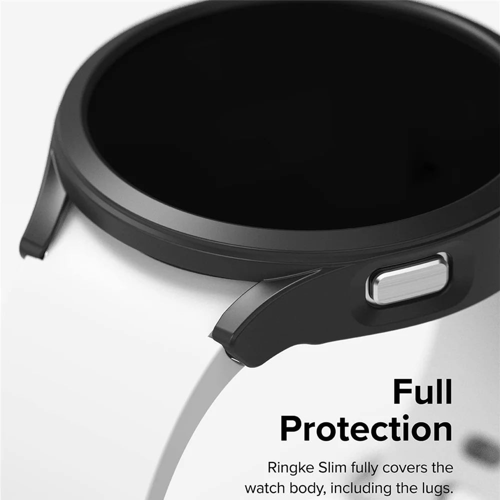 For Samsung Galaxy Watch6 Classic 43mm Protective Cover Frame Hard PC Rubberized Watch Case - Black - 2