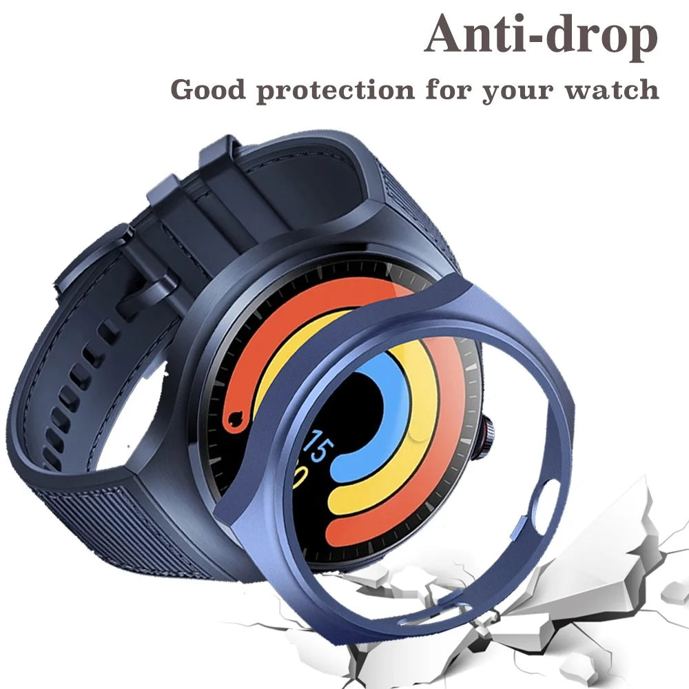 For Huawei Watch 4 Pro Matte PC Hollow Watch Frame Cover Smartwatch Protective Case - Midnight Blue - 2