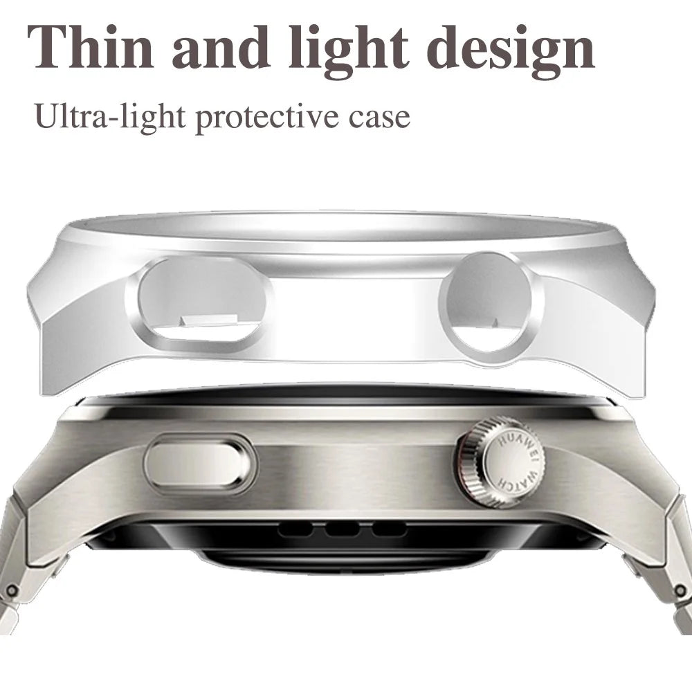 For Huawei Watch 4 Pro Matte PC Hollow Watch Frame Cover Smartwatch Protective Case - Midnight Blue - 3