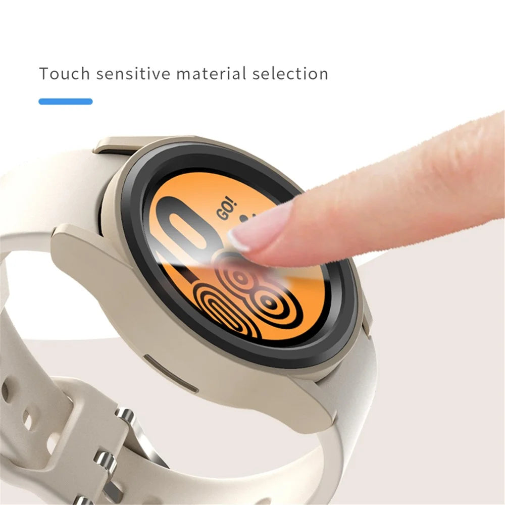 For Samsung Galaxy Watch6 44mm Anti-collision Matte Watch Case PC Hollow Protective Frame - Dark Green - 4