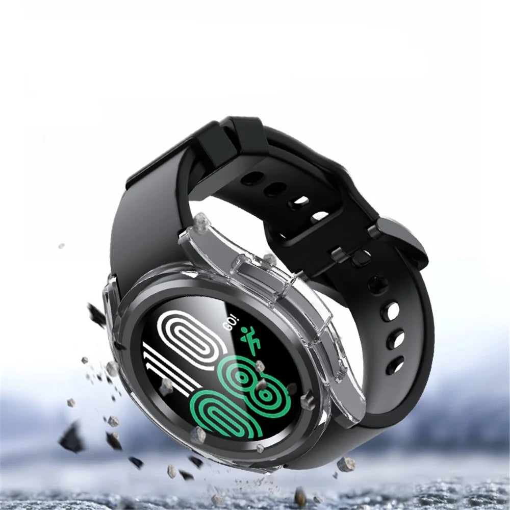 For Samsung Galaxy Watch6 40mm Anti-collision PC Hollow Protective Frame Matte Watch Case - Black - 2