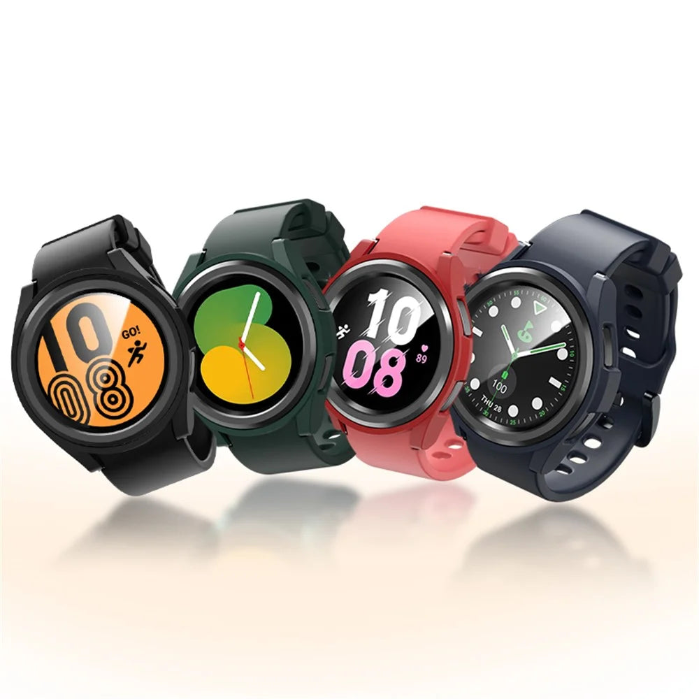 For Samsung Galaxy Watch6 40mm Anti-collision PC Hollow Protective Frame Matte Watch Case - Black - 7