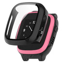 For Xplora X5 Play Hard PC Watch Case with Tempered Glass Film Overall Protective Cover - Black - 1