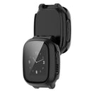 For Xplora X5 Play Hard PC Watch Case with Tempered Glass Film Overall Protective Cover - Black - 7