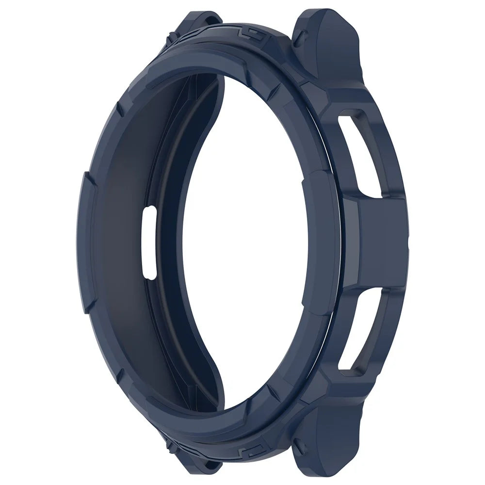 For Samsung Galaxy Watch6 Classic 47mm Soft TPU Watch Case Protective Frame with Bezel Ring - Blue - 4