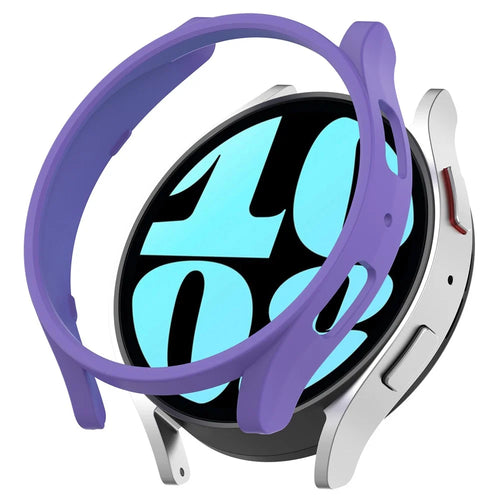 For Samsung Galaxy Watch6 44mm Protective Case Hollowed-out Hard PC Anti-Scratch Cover - Purple - 1