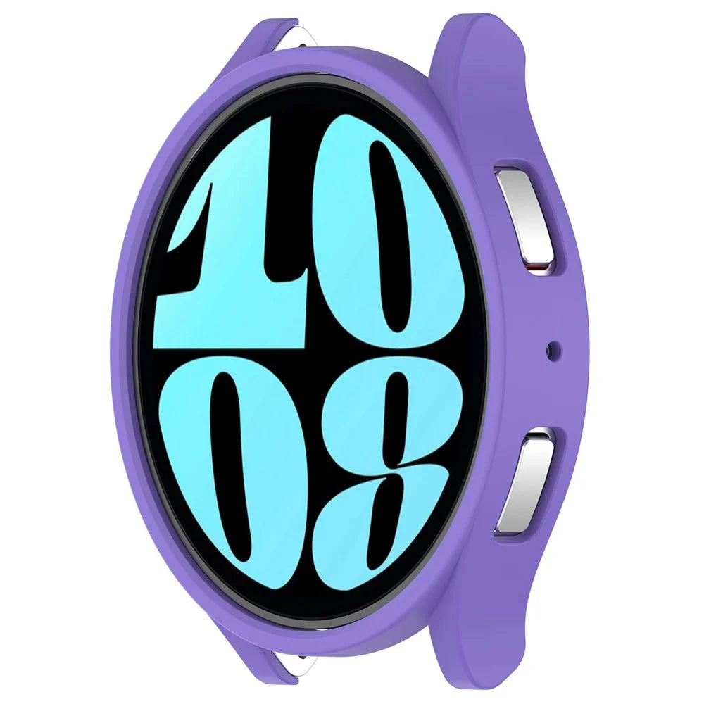 For Samsung Galaxy Watch6 44mm Protective Case Hollowed-out Hard PC Anti-Scratch Cover - Purple - 2