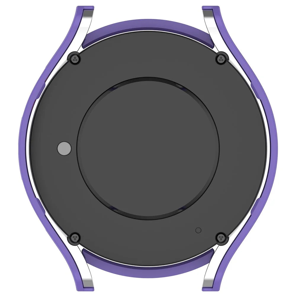 For Samsung Galaxy Watch6 44mm Protective Case Hollowed-out Hard PC Anti-Scratch Cover - Purple - 7