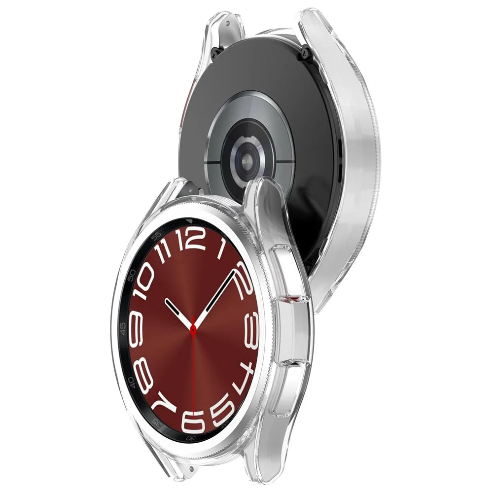 For Samsung Galaxy Watch6 Classic 47mm Protective Case Anti-Scratch Hollowed-out Hard PC Cover - Transparent - 3