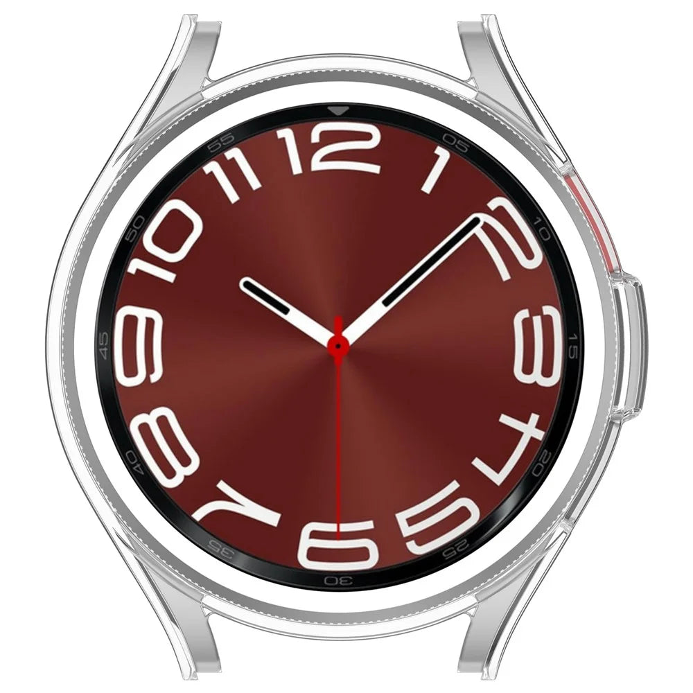 For Samsung Galaxy Watch6 Classic 47mm Protective Case Anti-Scratch Hollowed-out Hard PC Cover - Transparent - 6