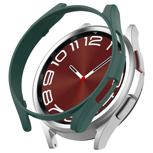 For Samsung Galaxy Watch6 Classic 43mm Scratch Proof Protective Case Hollowed-out Hard PC Cover - Green - 1