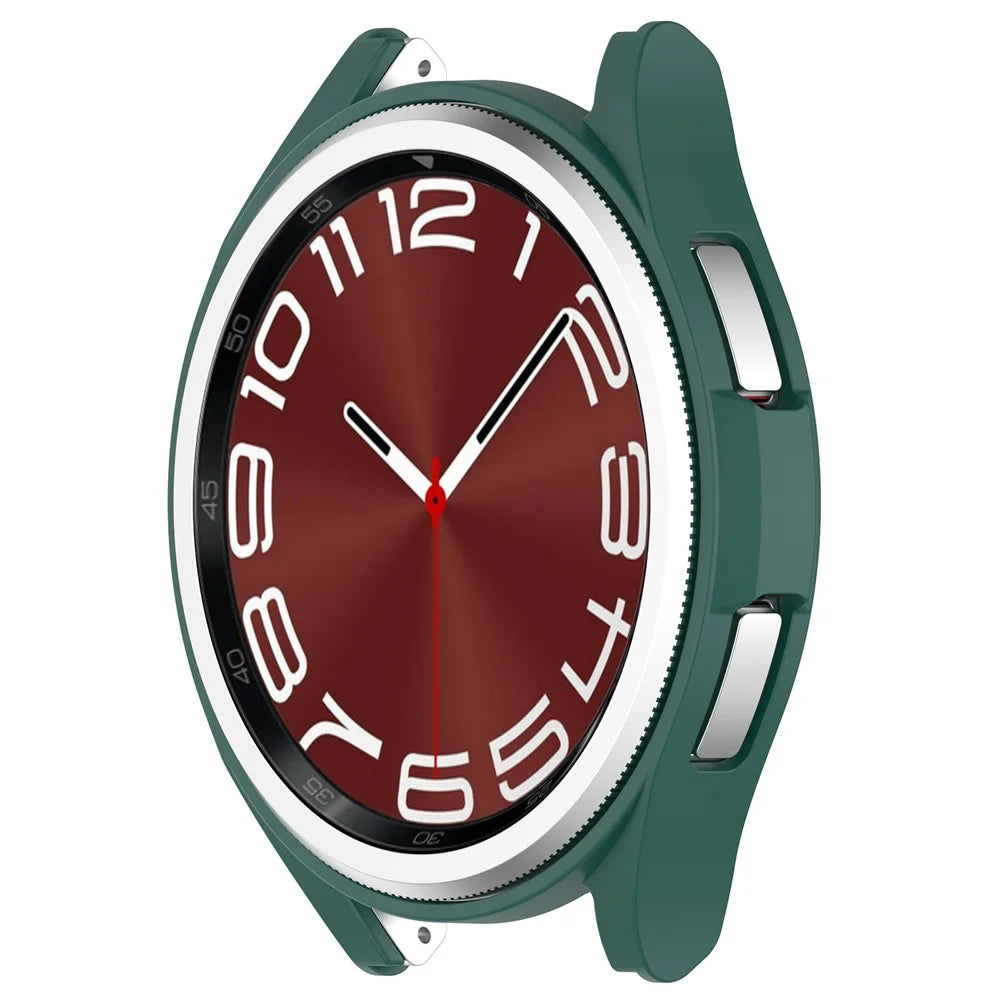 For Samsung Galaxy Watch6 Classic 43mm Scratch Proof Protective Case Hollowed-out Hard PC Cover - Green - 2