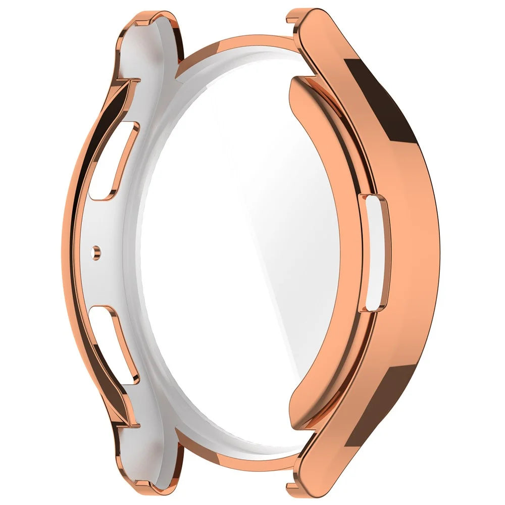 For Samsung Galaxy Watch6 40mm Electroplating Watch Protector Full Coverage TPU Watch Case - Rose Gold - 5