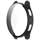 For Samsung Galaxy Watch6 40mm Hard PC Watch Case Protective Frame Integrated with Tempered Glass Film - Black - 2