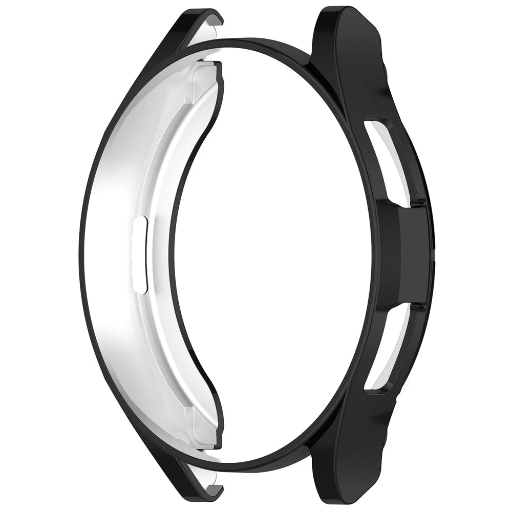 For Samsung Galaxy Watch6 Classic 43mm TPU Watch Case Electroplated Hollow Protective Frame - Black - 2