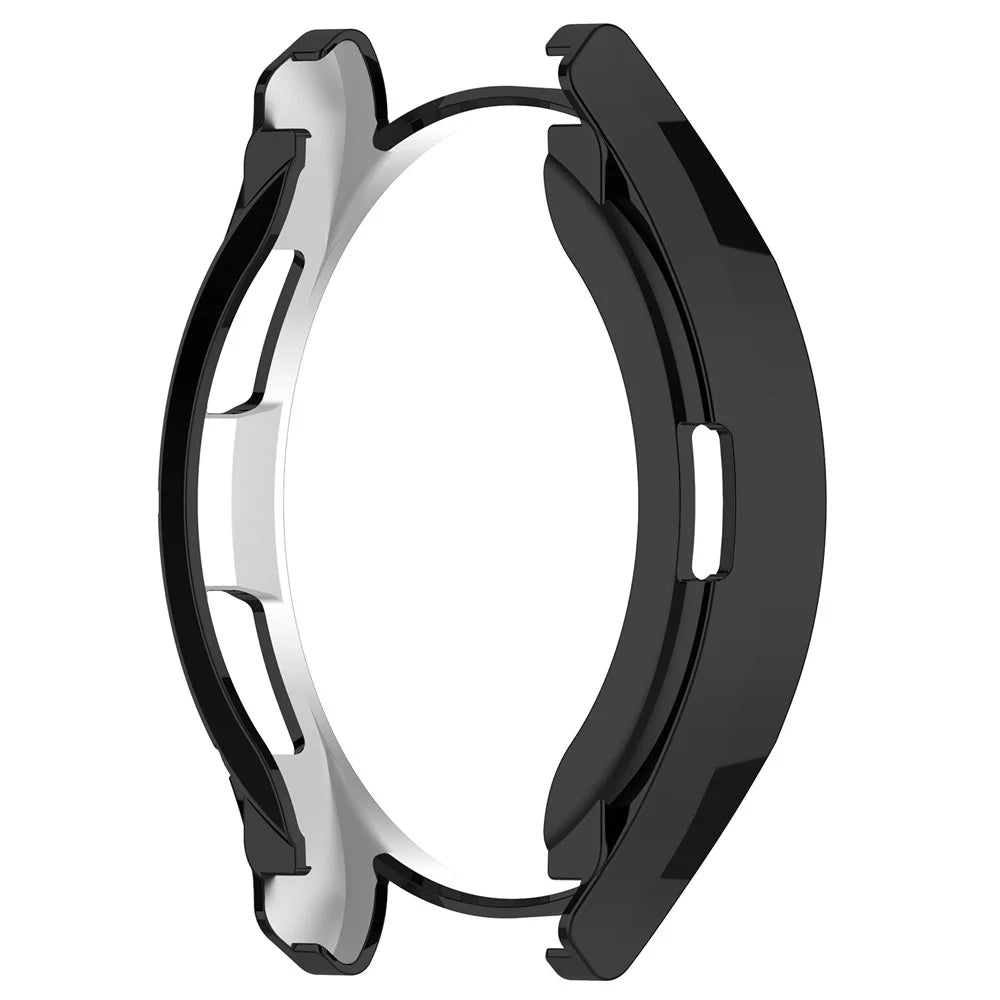 For Samsung Galaxy Watch6 Classic 43mm TPU Watch Case Electroplated Hollow Protective Frame - Black - 3