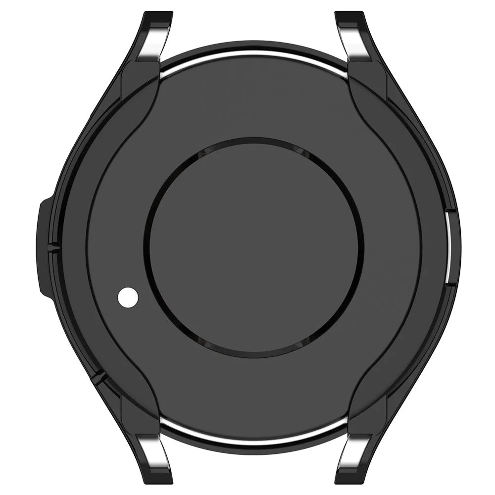 For Samsung Galaxy Watch6 Classic 43mm TPU Watch Case Electroplated Hollow Protective Frame - Black - 7