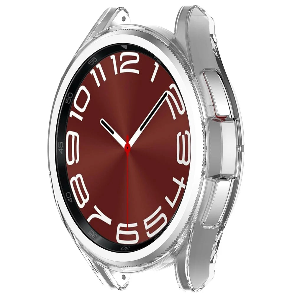 TPU Watch Case for Samsung Galaxy Watch6 Classic 47mm , Anti-scratch Hollow-out Protective Cover - Transparent - 4