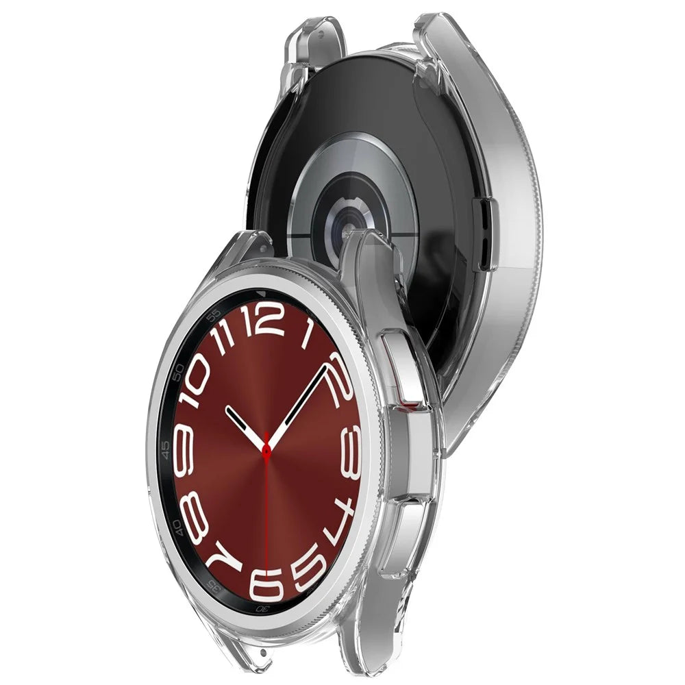 TPU Watch Case for Samsung Galaxy Watch6 Classic 47mm , Anti-scratch Hollow-out Protective Cover - Transparent - 5