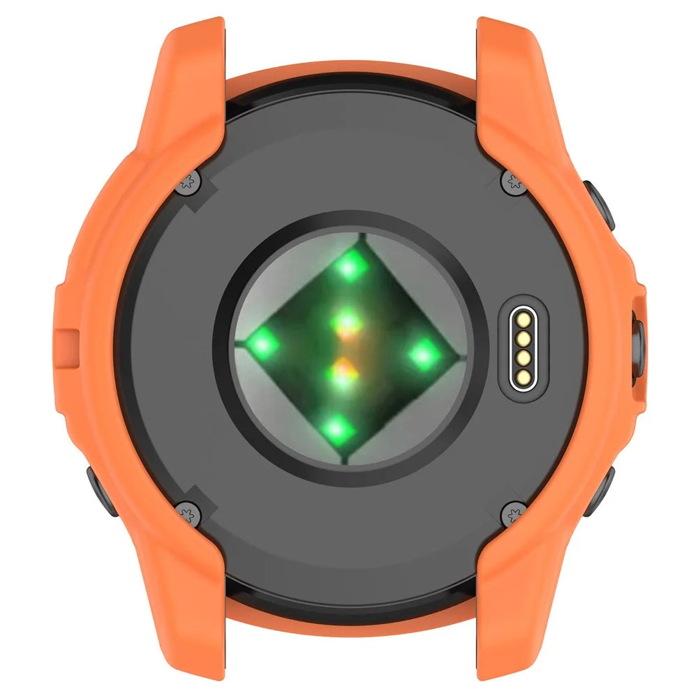 For Garmin Fenix 7X Pro 51mm / Fenix 7X / Epix Pro 51mm Hollow Protective Frame Soft TPU Watch Case - Orange - 7