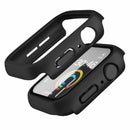 For Apple Watch Series 9 / 8 / 7 45mm IP68 Waterproof PC Case Watch Cover with Tempered Glass Film - Black - 7