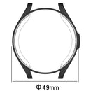 For Samsung Galaxy Watch6 Classic 47mm Half-Wrapped Electroplating TPU Smart Watch Frame Case - Black - 4