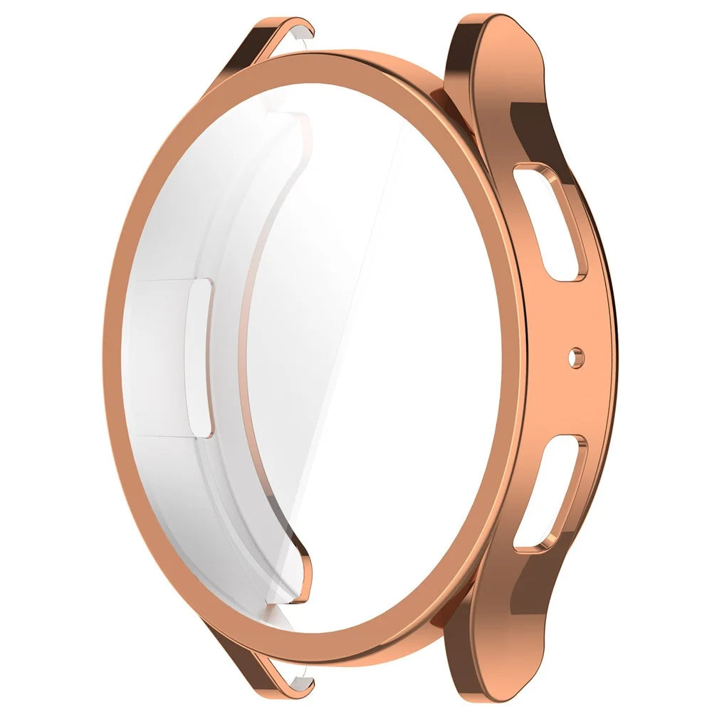 For Samsung Galaxy Watch6 40mm Flexible TPU Cover Full Coverage Anti-Fall Electroplating Watch Case - Rose Gold - 2