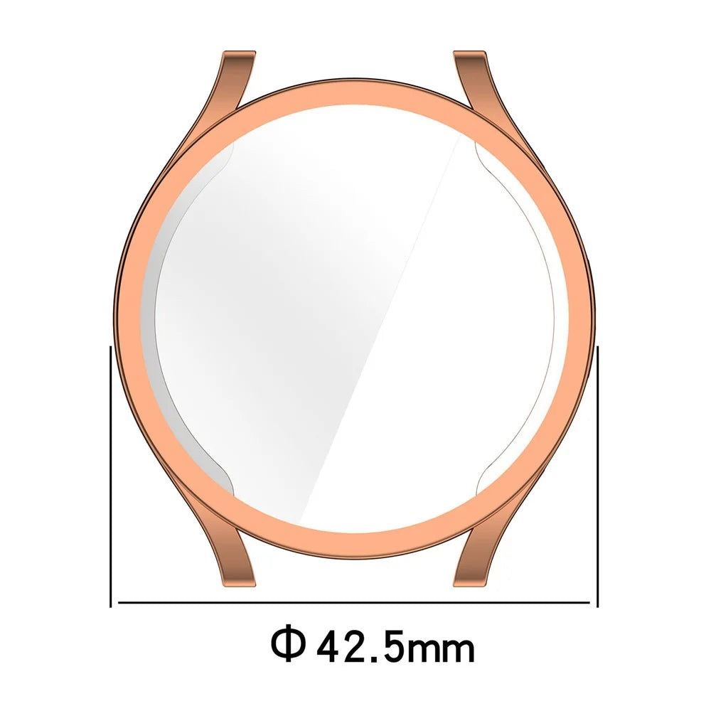 For Samsung Galaxy Watch6 40mm Flexible TPU Cover Full Coverage Anti-Fall Electroplating Watch Case - Rose Gold - 4