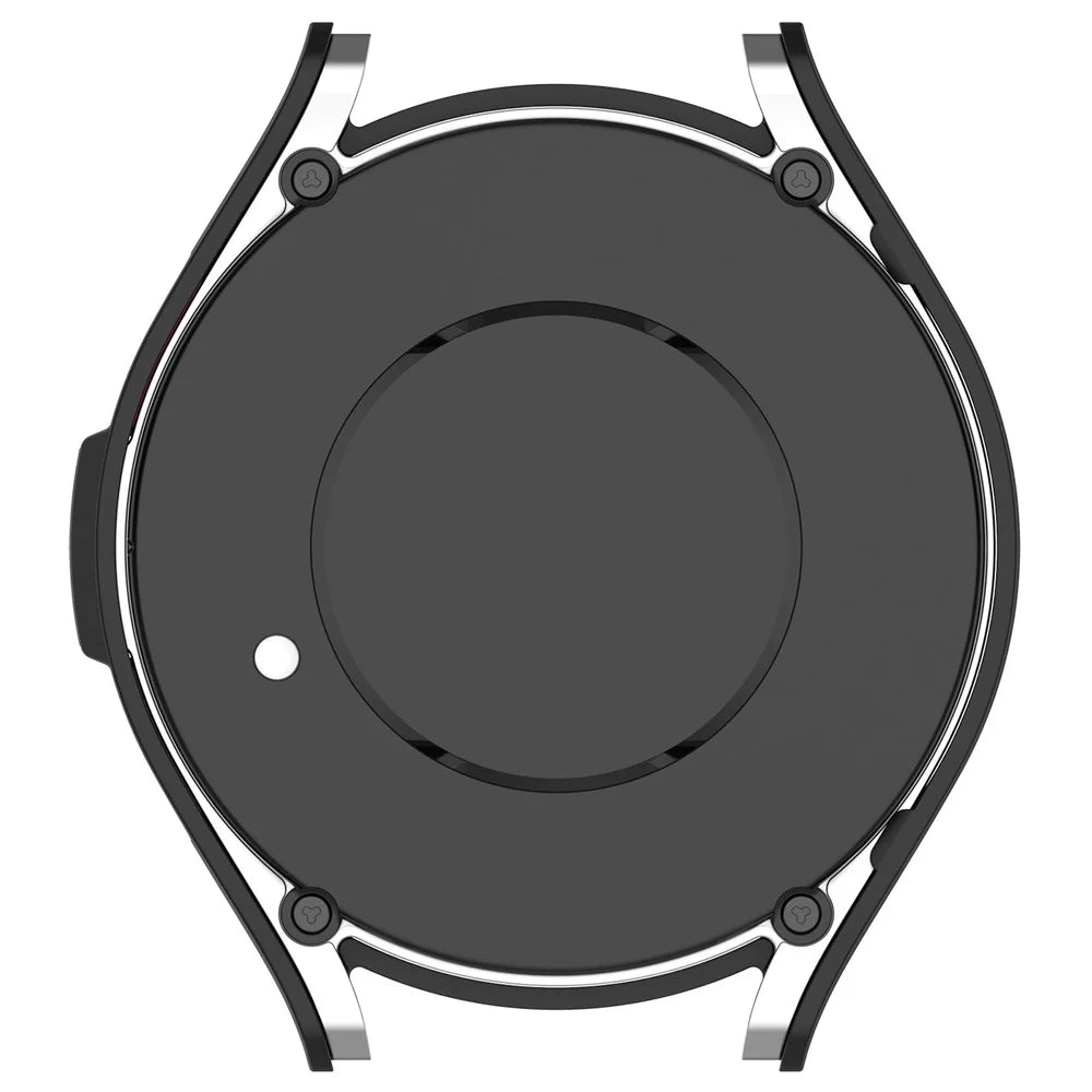 For Samsung Galaxy Watch6 Classic 43mm Hard PC Case Hollowed-out Half Wrapped Protective Cover - Black - 7