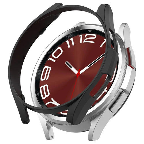 For Samsung Galaxy Watch6 Classic 47mm Hard PC Cover Hollowed-out Anti-Scratch Watch Case - Black - 1