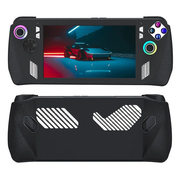 For ASUS ROG Ally Silicone Case Game Console Anti-Slip Protective Cover - Black - 4