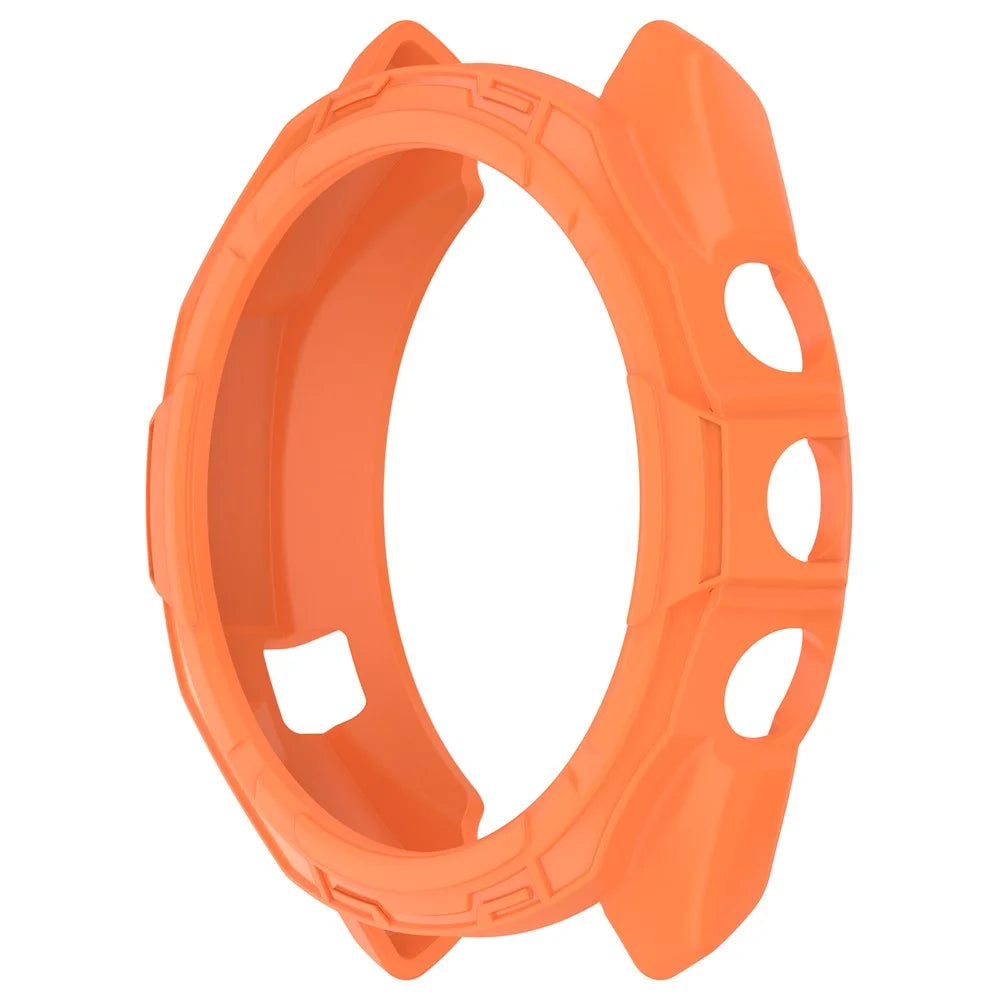 For Garmin Approach S70 42mm Rugged TPU Watch Case Shockproof Hollow Frame Cover - Orange - 2