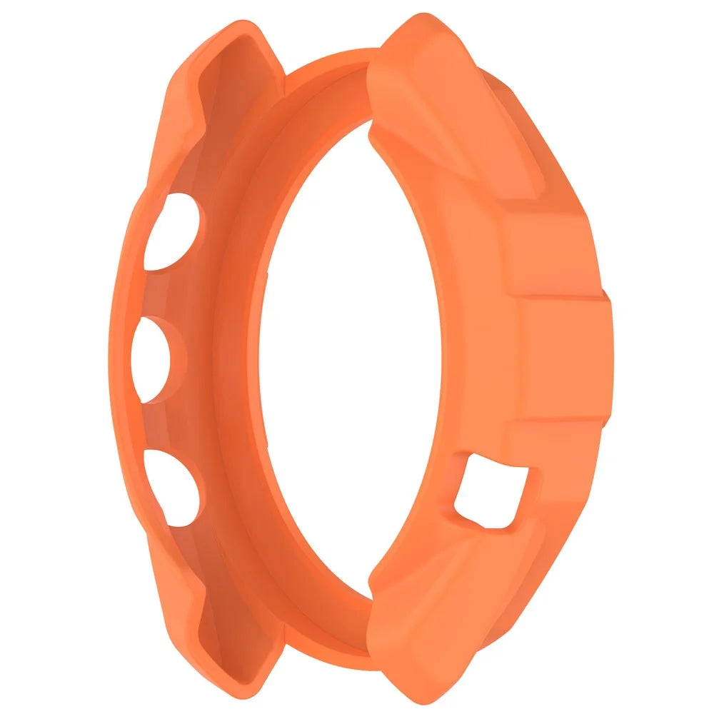 For Garmin Approach S70 42mm Rugged TPU Watch Case Shockproof Hollow Frame Cover - Orange - 3