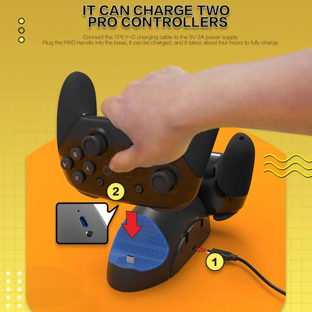 SW168 Controller Charger Dock Station for Nintendo Switch Pro Joy-con 6-in-1 Charging Stand for Nintendo Switch - 5